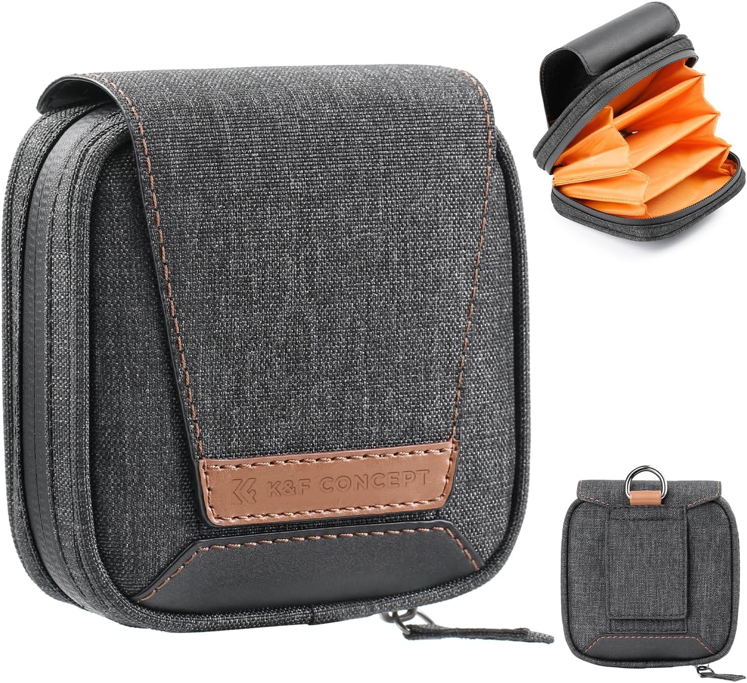K&F CONCEPT 4 Stück Taschen für Kamera Filter 4-in-1 Filter-Taschen 4Pcs Objektivfilter Tasche Bis zu 95 mm