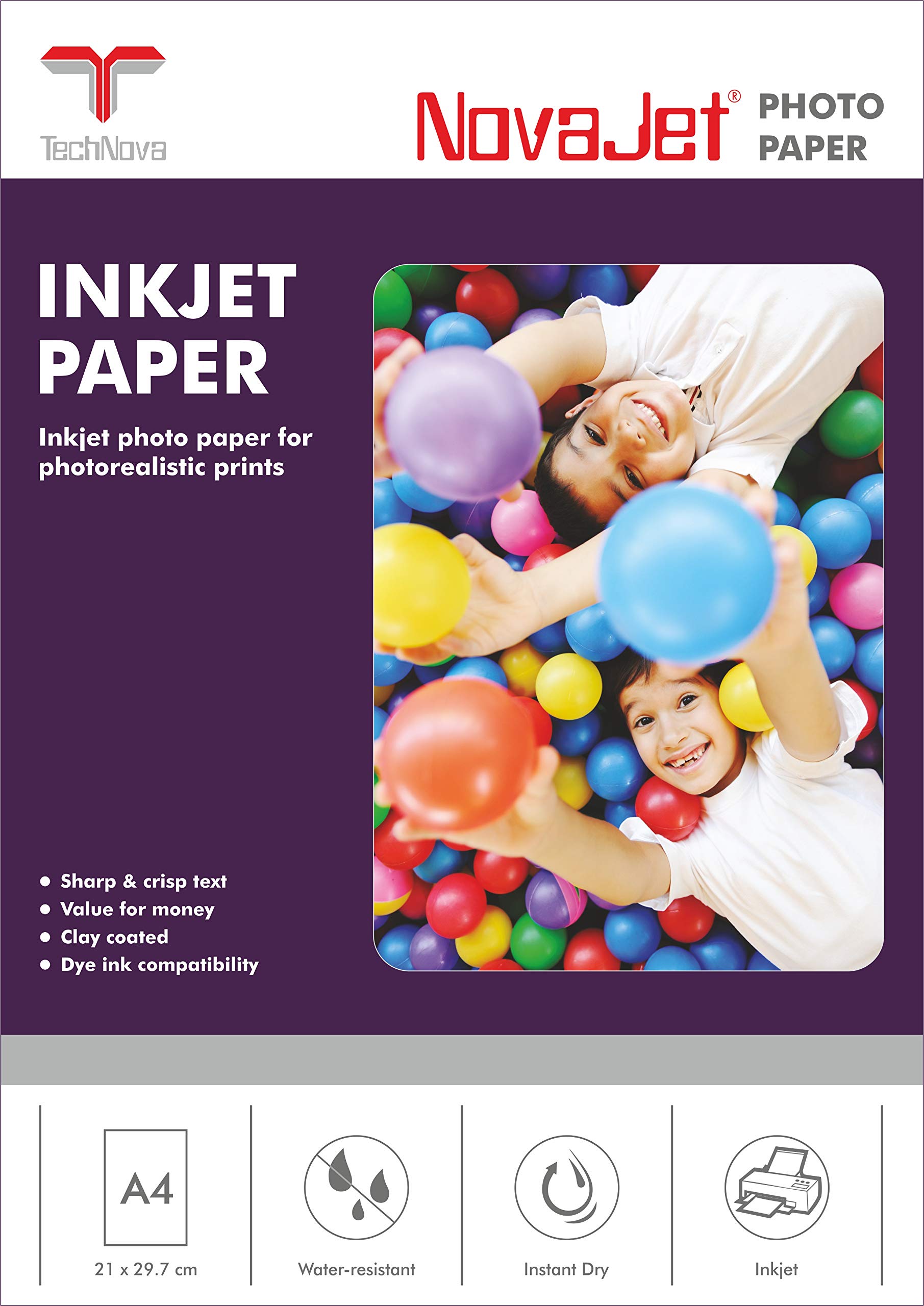 NOVAJET Photo Gloss Paper 182 GSM A4 (50 Sheets)