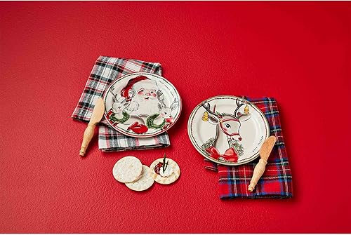 Miniatura 6 de Mud Pie Juego de aperitivos, copo de nieve plato 6 12" (de) diámetro, Blanco