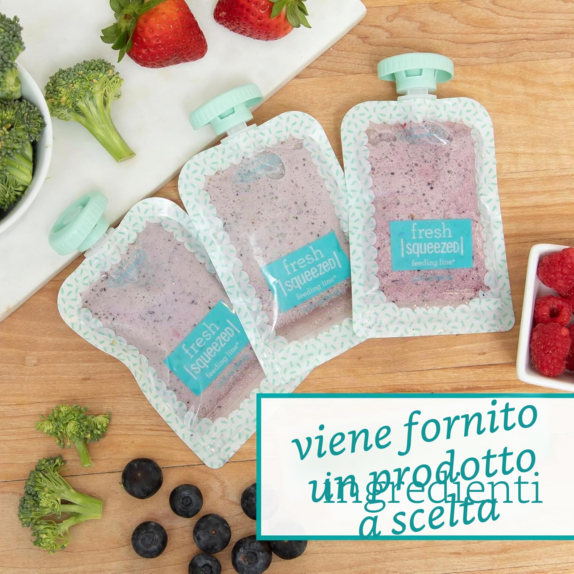Infantino Squeeze Station Stazione Riempimento Buste Purea Neonati Lavabile Lavastoviglie Senza BPA