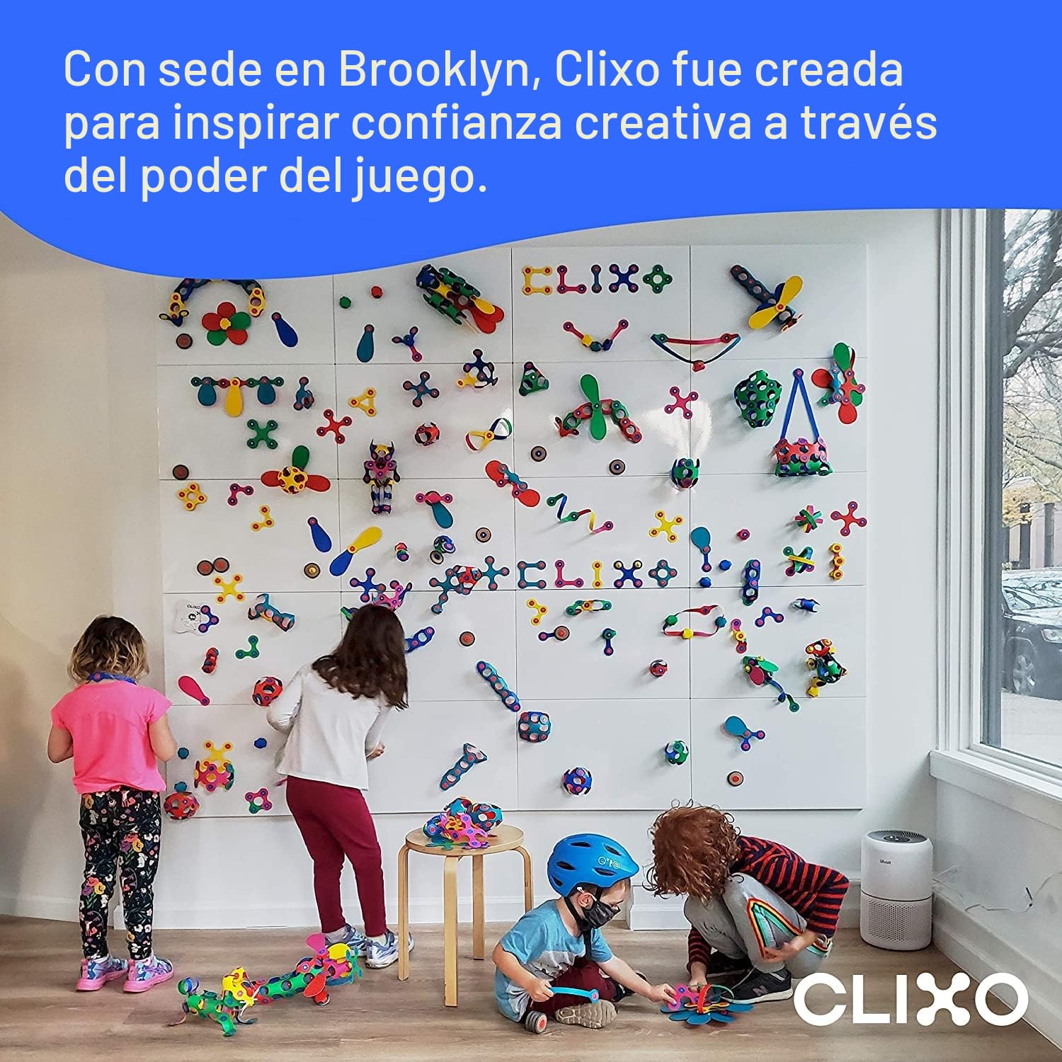 Clixo Super Rainbow, Paquete de 60 Piezas - Juguete Magnético Portátil y Flexible para Juego Creativo Stem. Ideal para Niños Curiosos. Edades 4 a 99