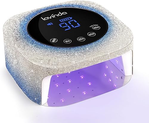 Miniatura 8 de Lámpara de uñas UV de 54 W, lámpara de uñas UV LED inalámbrica para esmalte de uñas de gel, secadora de uñas UV recargable con 4 temporizadores