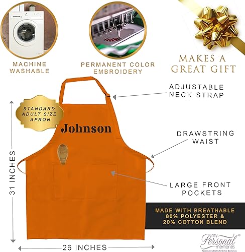 Miniatura 3 de Delantal personalizado personalizado para adultos, hombres, mujeres, parrilla, cocina, añadir cualquier nombre o texto