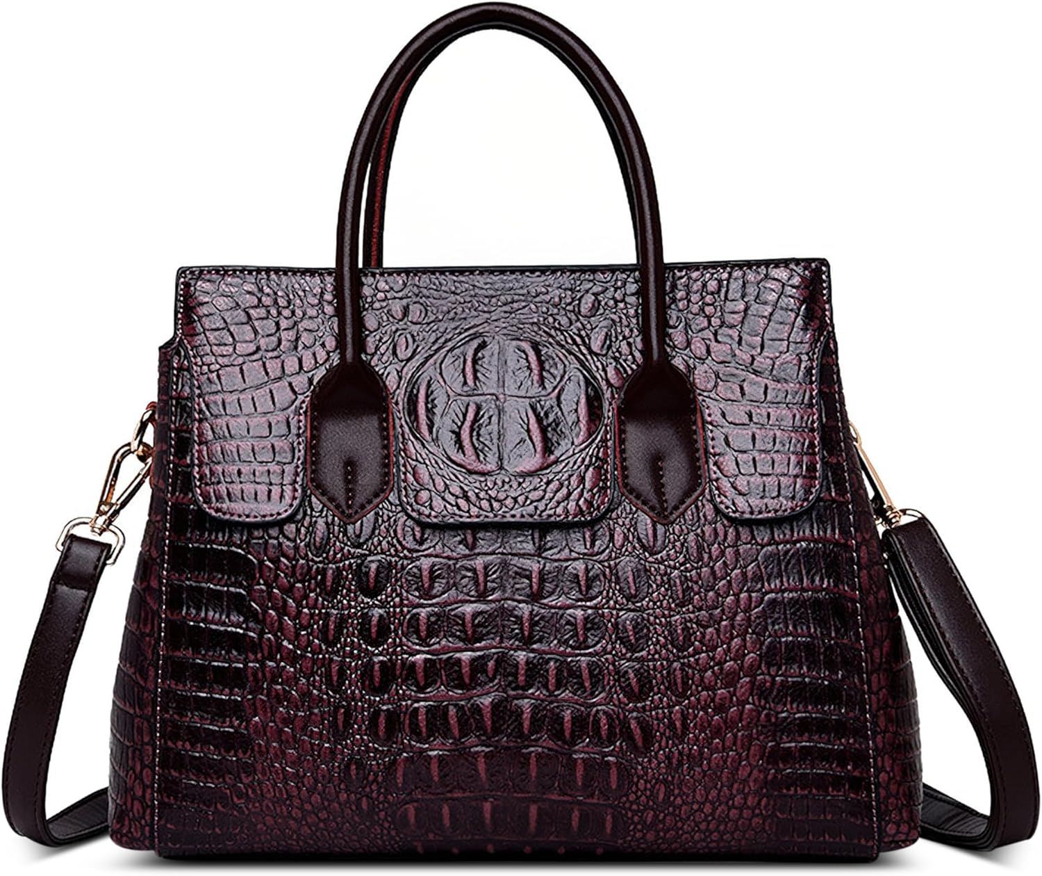 SODOLLEE Donna Borsa Elegante Motivo Coccodrillo Borsa a Mano Vintage Pelle PU Borsa a Spalla Tasche Multiple Borse a Tracolla per Shopping Lavoro Affari Viola SODOLLEE Donna Borsa Elegante Motivo Coccodrillo Borsa a Mano Vintage Pelle PU Borsa a Spalla Tasche Multiple Borse a Tracolla per Shopping Lavoro Affari Viola