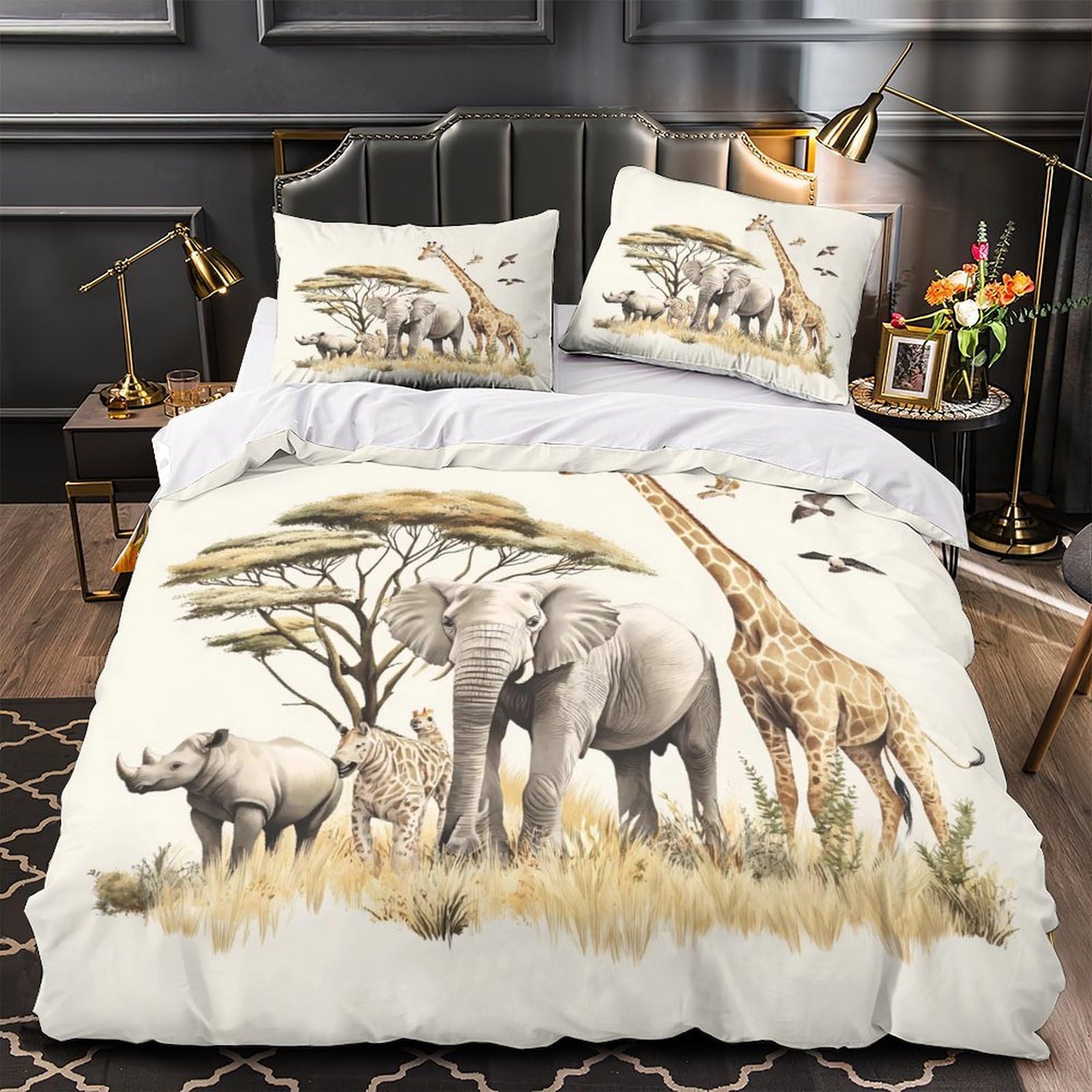 Housse de couette 3D haut de gamme en microfibre rustique
