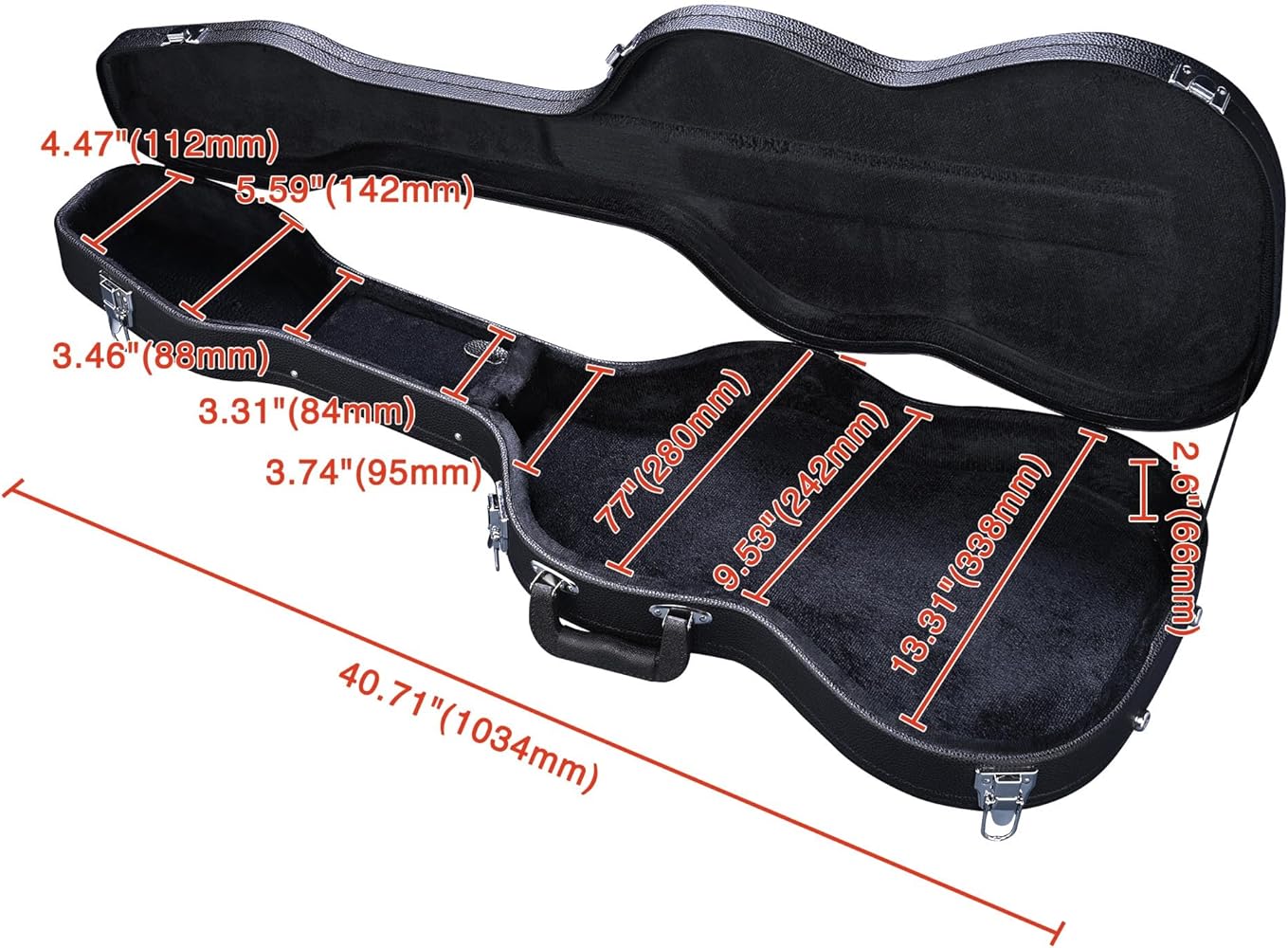 Amazon.co.jp: AW エレキギターハードケース ストラトキャスター