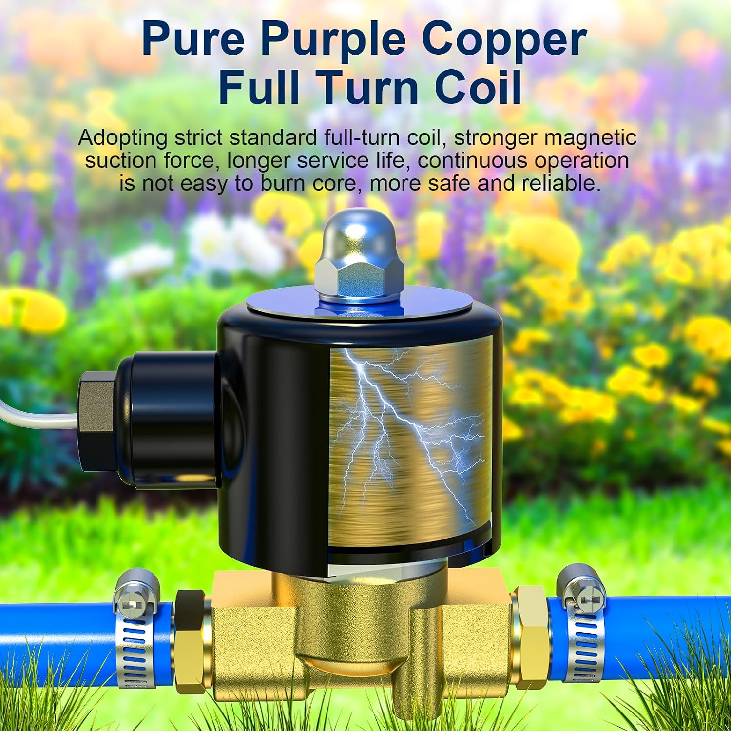 TAILONZ PNEUMATIC 3/8 Inch NPT DC12V Brass Electric Solenoid Valve 2W040-10 Normally Closed Water, Air, Diesel