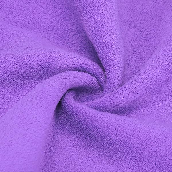 PATIKIL Asciugamano per Stecca Biliardo 9,84x9,84 Pollici, Panno per Stecca per Pulizia delle Stecche Biliardo, Pile Corallo per Accessori per Stecche Tavolo Biliardo, Grigio Viola - 4