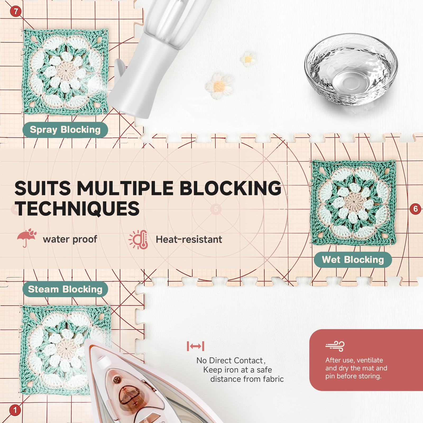 INMAKER Tapis De Blocage Pour Tricot Et Crochet – Tapis