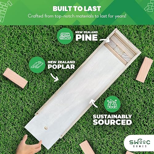 Miniatura 4 de SWOOC Games® - Juego de torre gigante con plancha 3 en 1, mesa y caja de almacenamiento - Configuración 90% más rápida con caja transformadora y