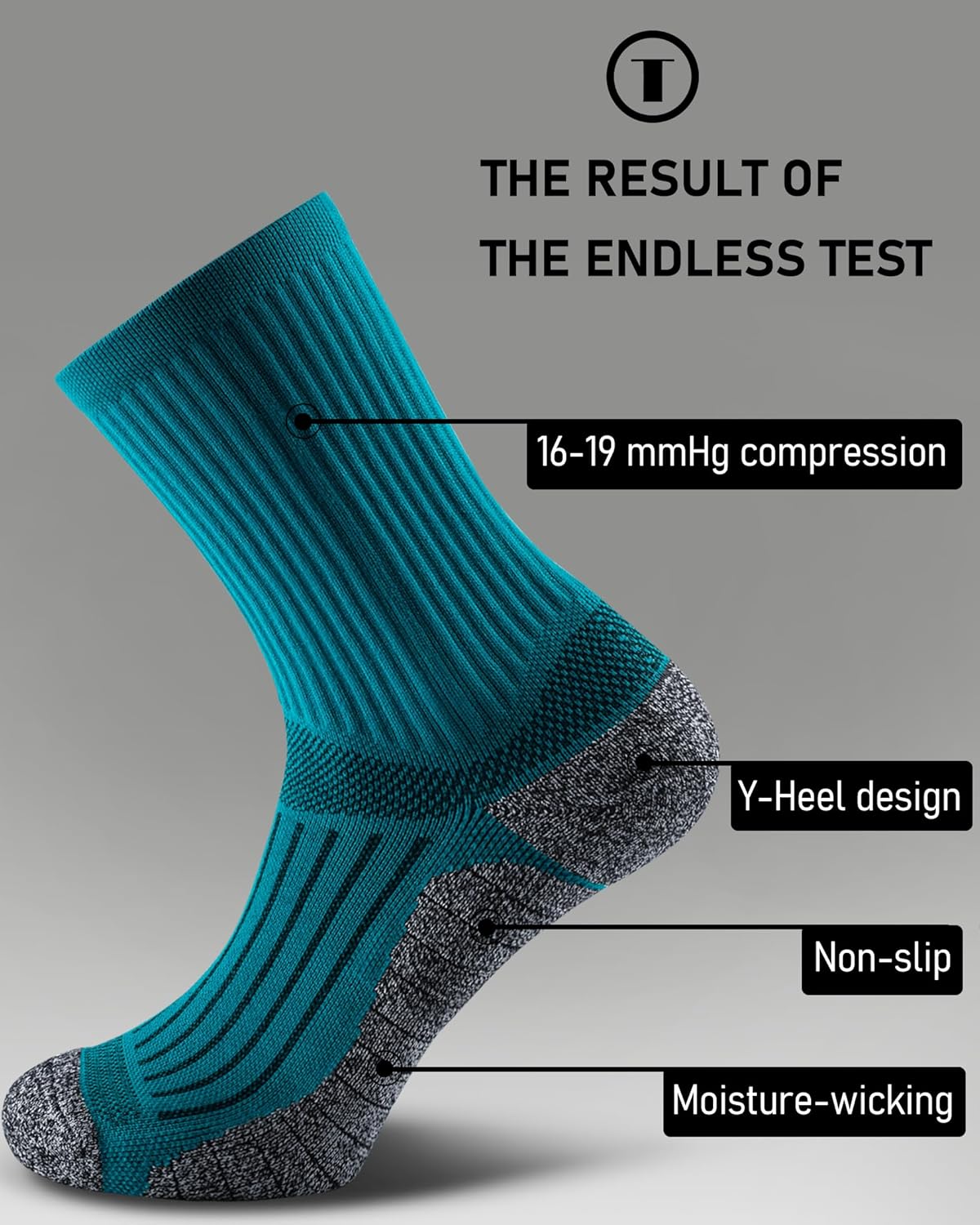 Elite Cushioned Compression Mid-crew Socks 4-Pack for Youth Women Men - Image 4