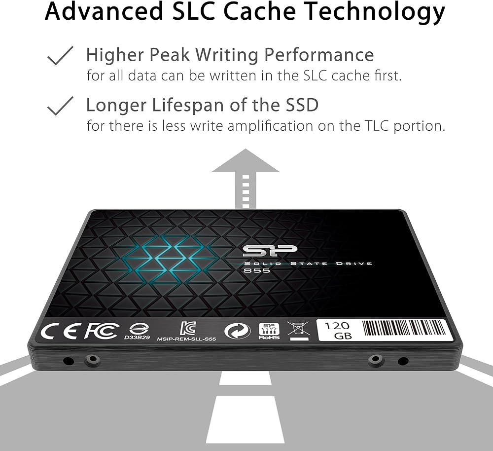 Silicon Power S55 120GB 2.5" 7mm SATA III Internal Solid State Drive thumbnail 4