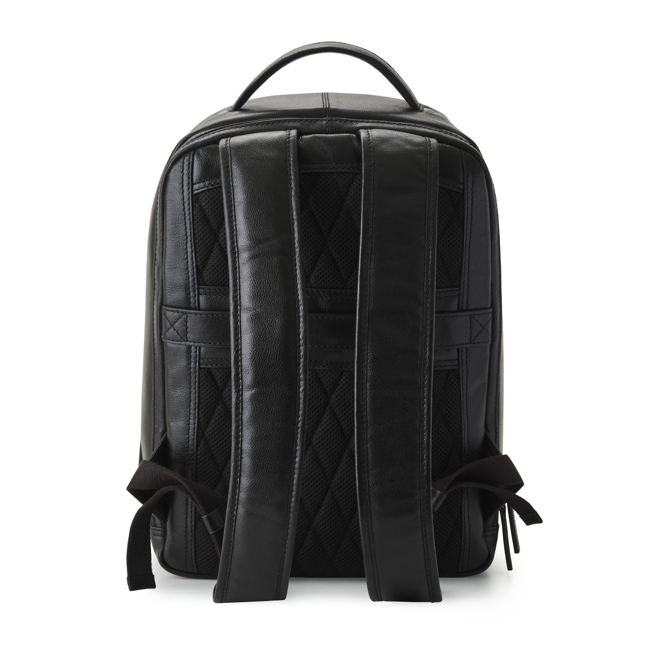 DRAKENSBERG Leder 16" Business Rucksack Frederico' luxuriöse Laptoprucksack für Büro, Arbeit und Reise, 20L - Schwarz, DR00547