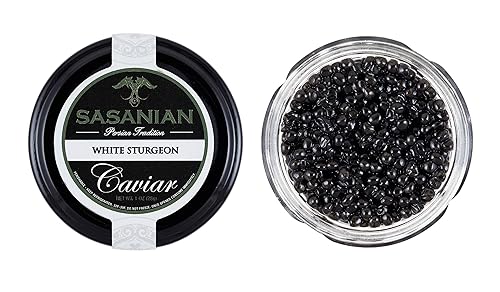 GARANTIZADO POR LA NOCHE! Caviar italiano Osetra de 2 oz - Esturión Blanco - Malossol