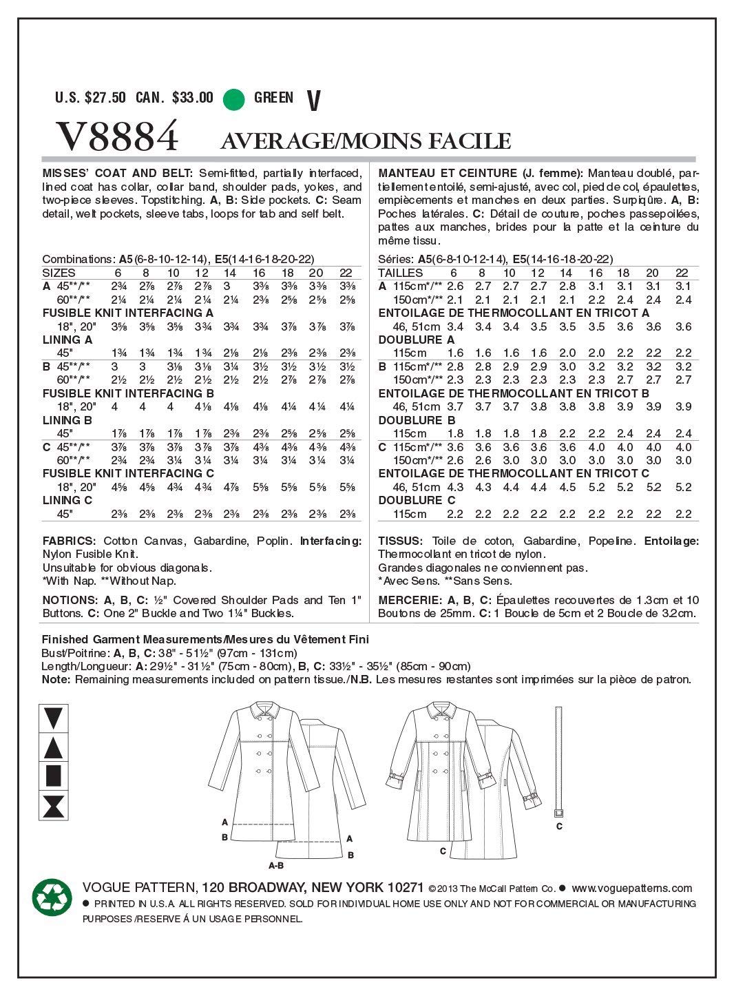 Image secondaire de Vogue Patterns V8884A50 Patron pour Crochet