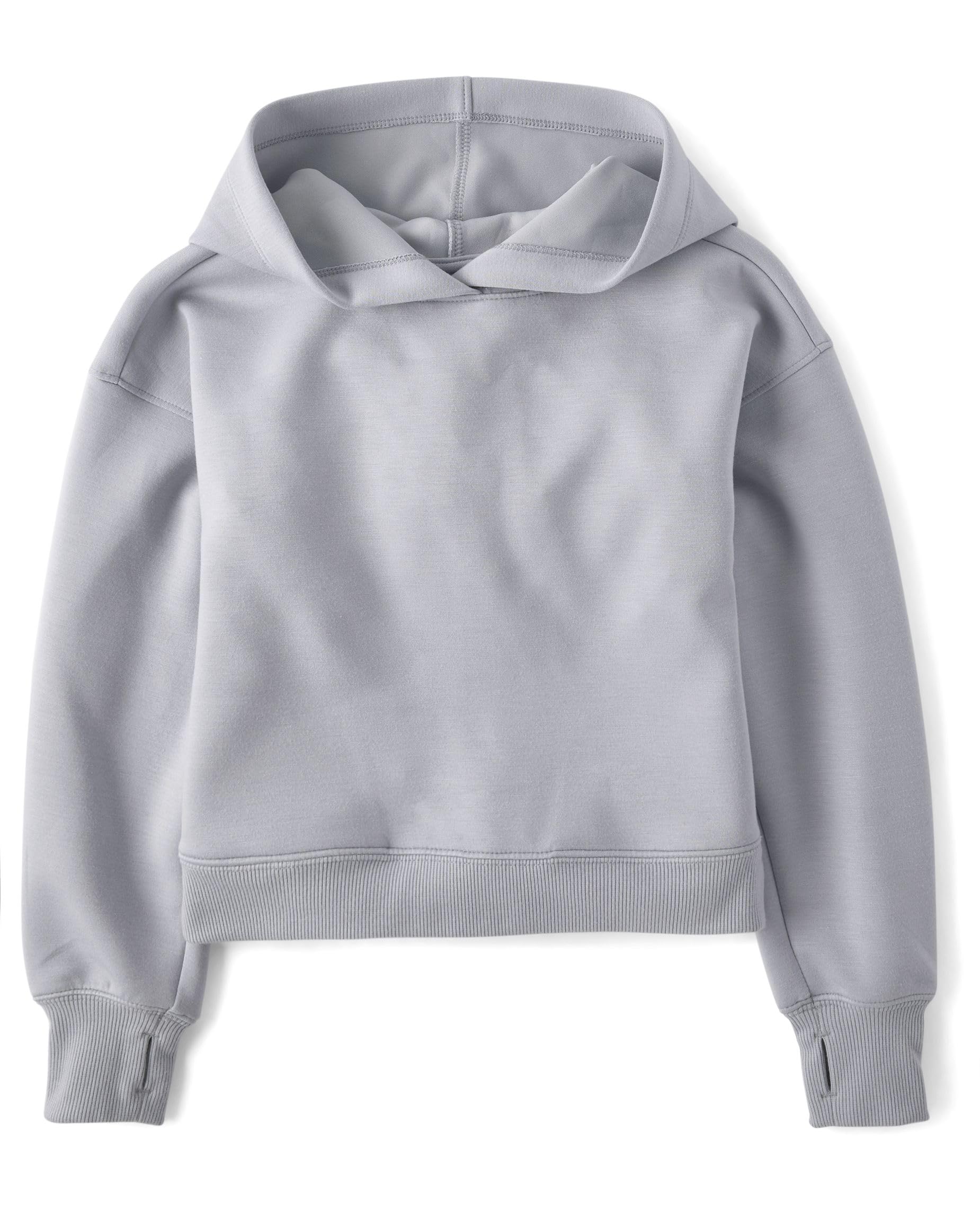 The Children's Place Girls' Active Long Sleeve Hooded Sweatshirt