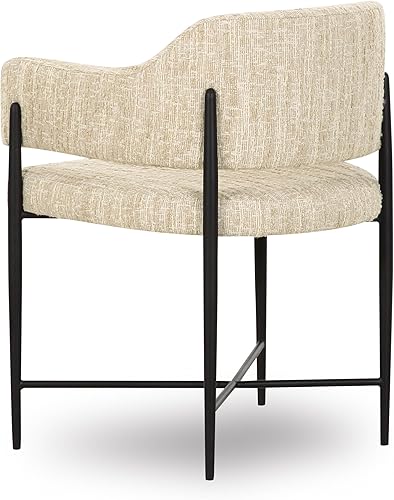 Miniatura 5 de Tov Furniture Sezanne Silla de comedor (crema, Performance Boucle) Performance Boucle,Piel vegana,2-Piel vegana