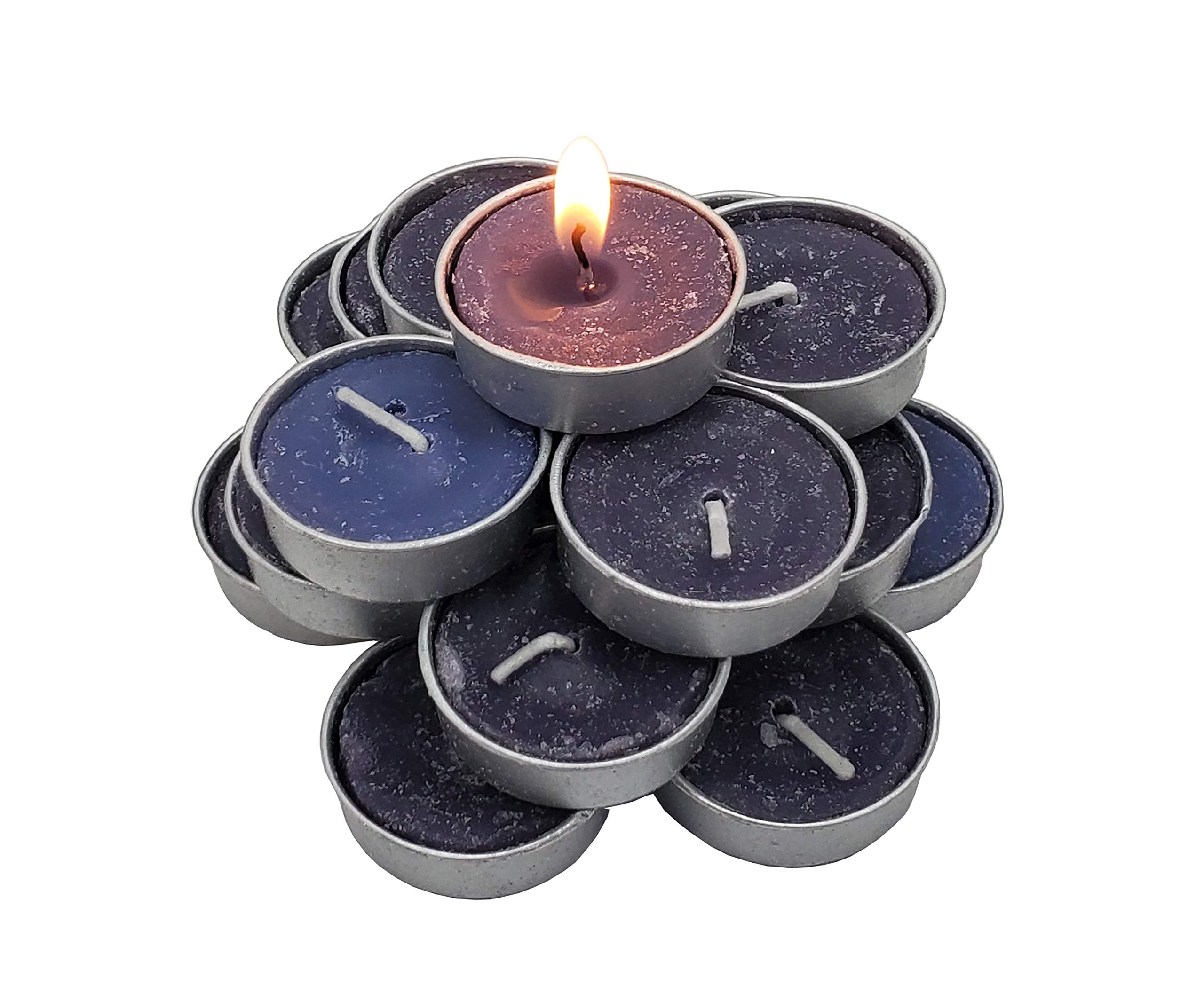 Pure Source India Scented Candles, Handmade Tealight Candles, Lavender Blue (Pack of 25)