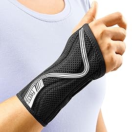 FREETOO Wrist Brace for Carpal Tunnel,[New Upgrade-Anatomically shaped] Adjustable Wrist Support Splint for Men and Women,Hand Brace for Pain Relief, Tendinitis,Arthritis,Right Hand,Small,Black-Grey