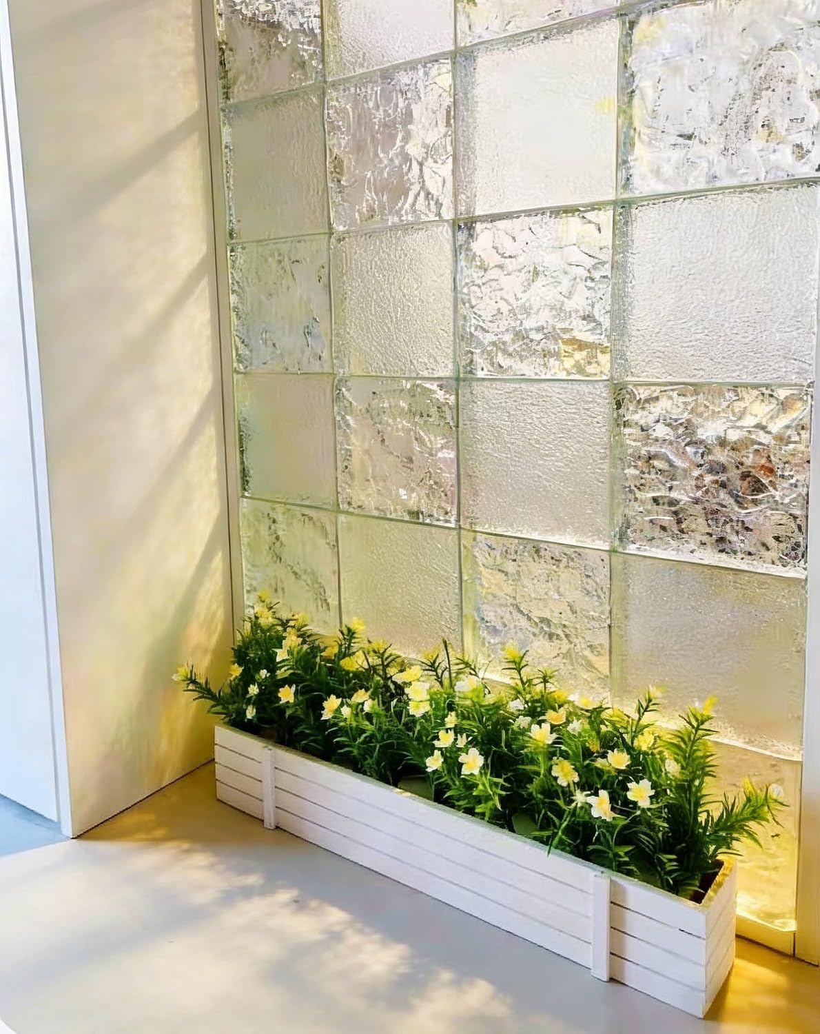 5.9 X 5.9 X 1.9 in Clear Square Solid Glass Block Energy Saving Brick for Bathroom Decor(Figure 5)