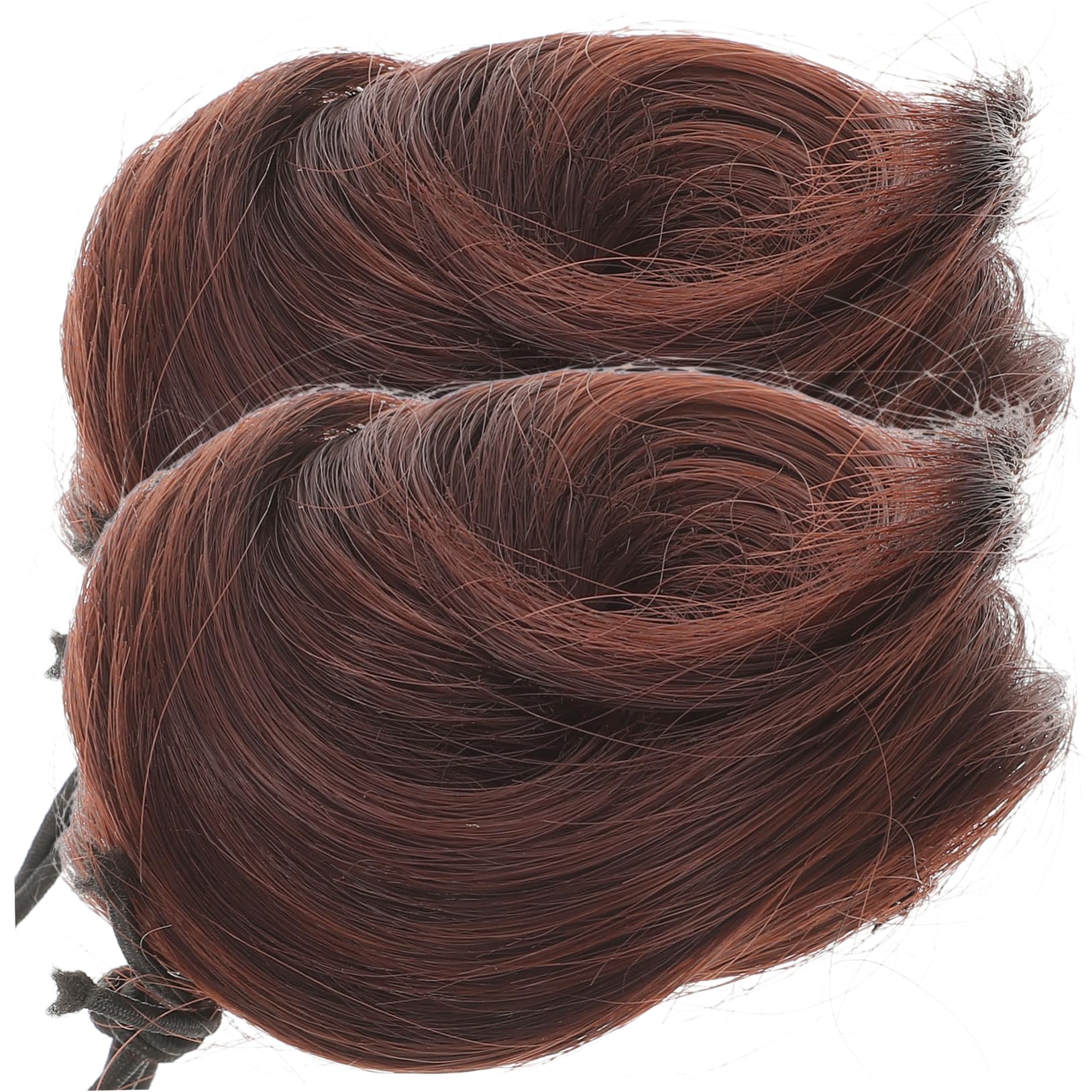PartyKindom Volume-boosting 2pcs Fake Bun Claw Chignons Hair Bun Hairpieces for Women High Temperature Silk