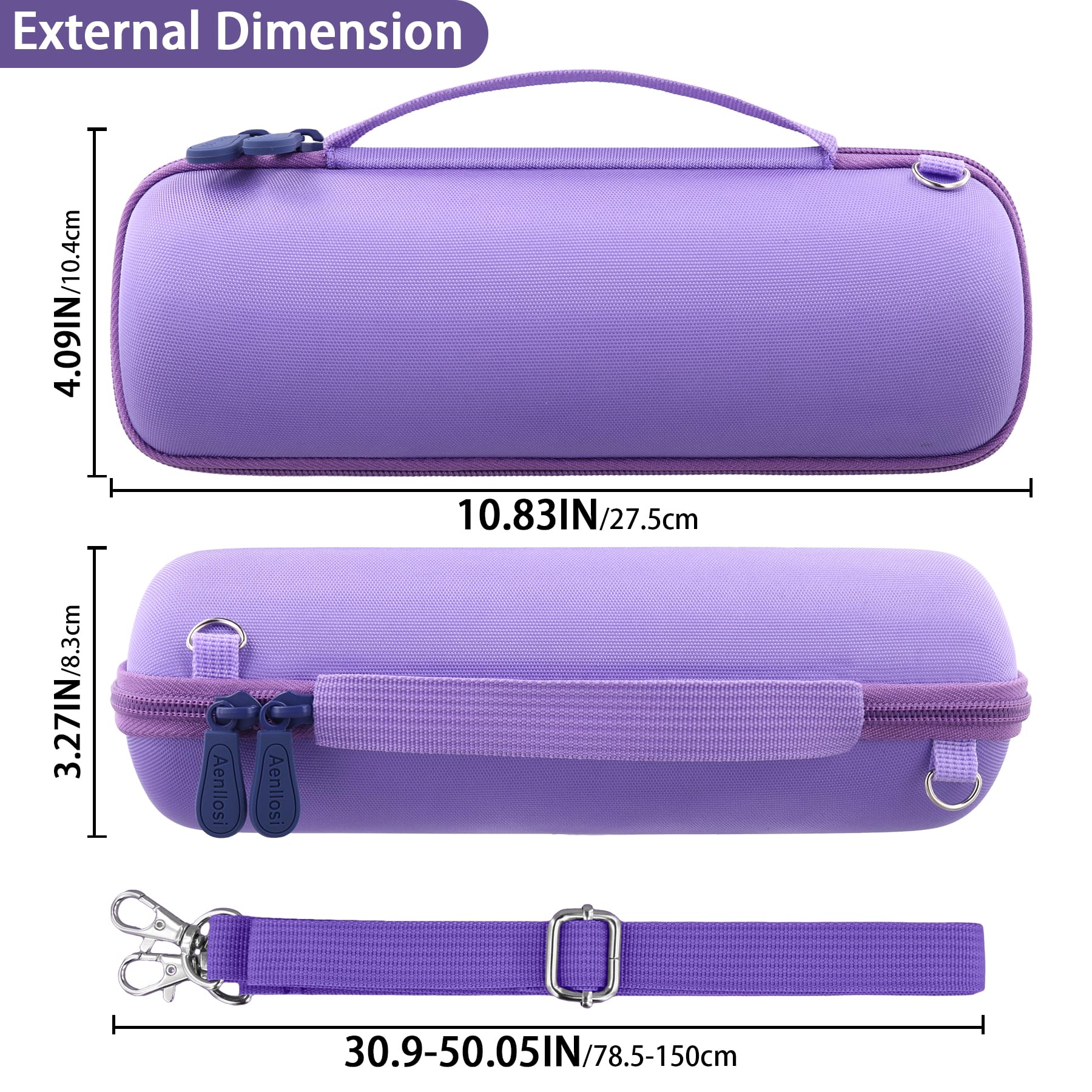 JBL Flip 7/6/5 Twarde etui - Ochrona przenośnego głośnika Bluetooth - Fioletowy