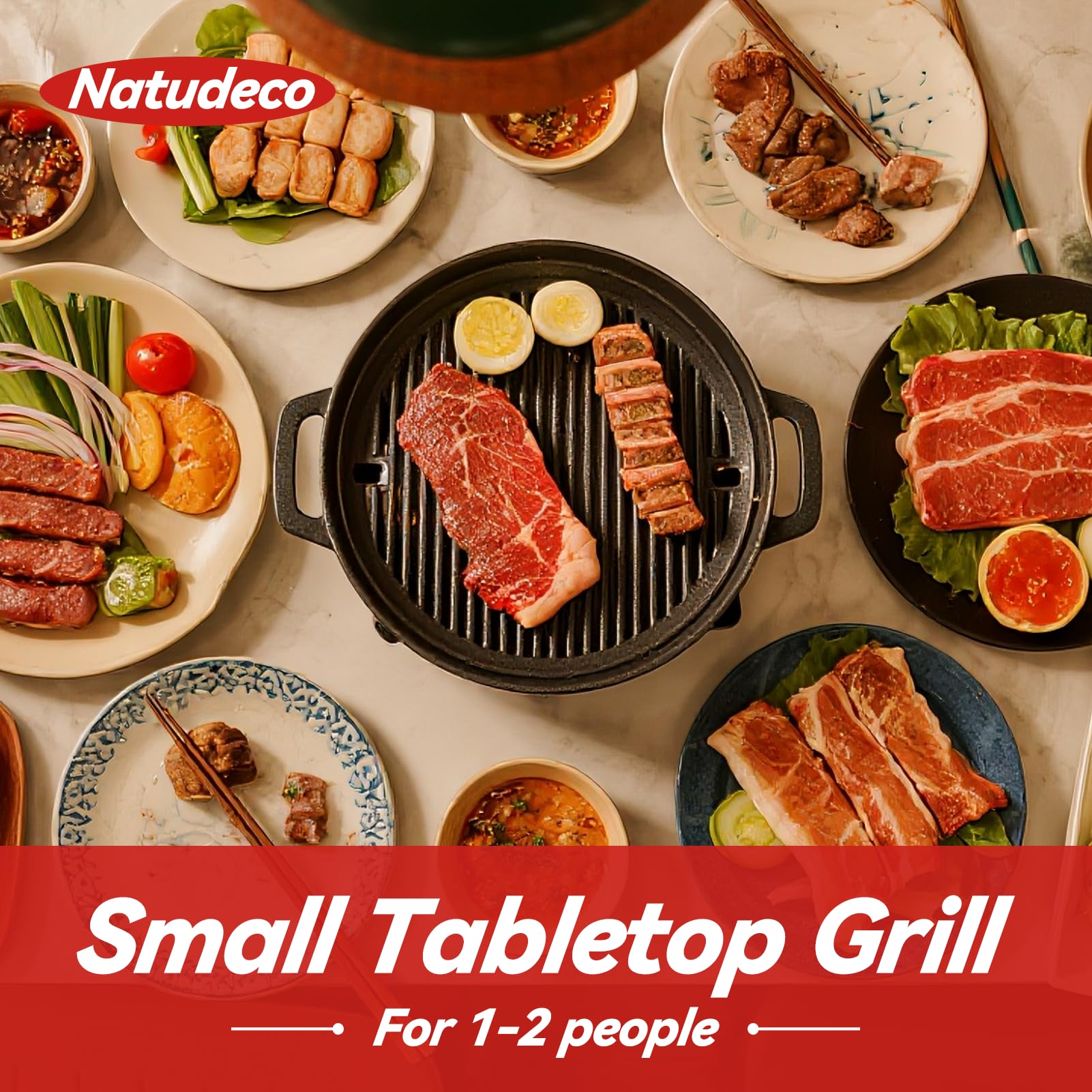 Mini Barbacoa Sin Humo Parrilla de Mesa Portátil Japonesa Pequeña Olla de Barbacoa para una Persona Estufa Interior Picnic al Aire Libre