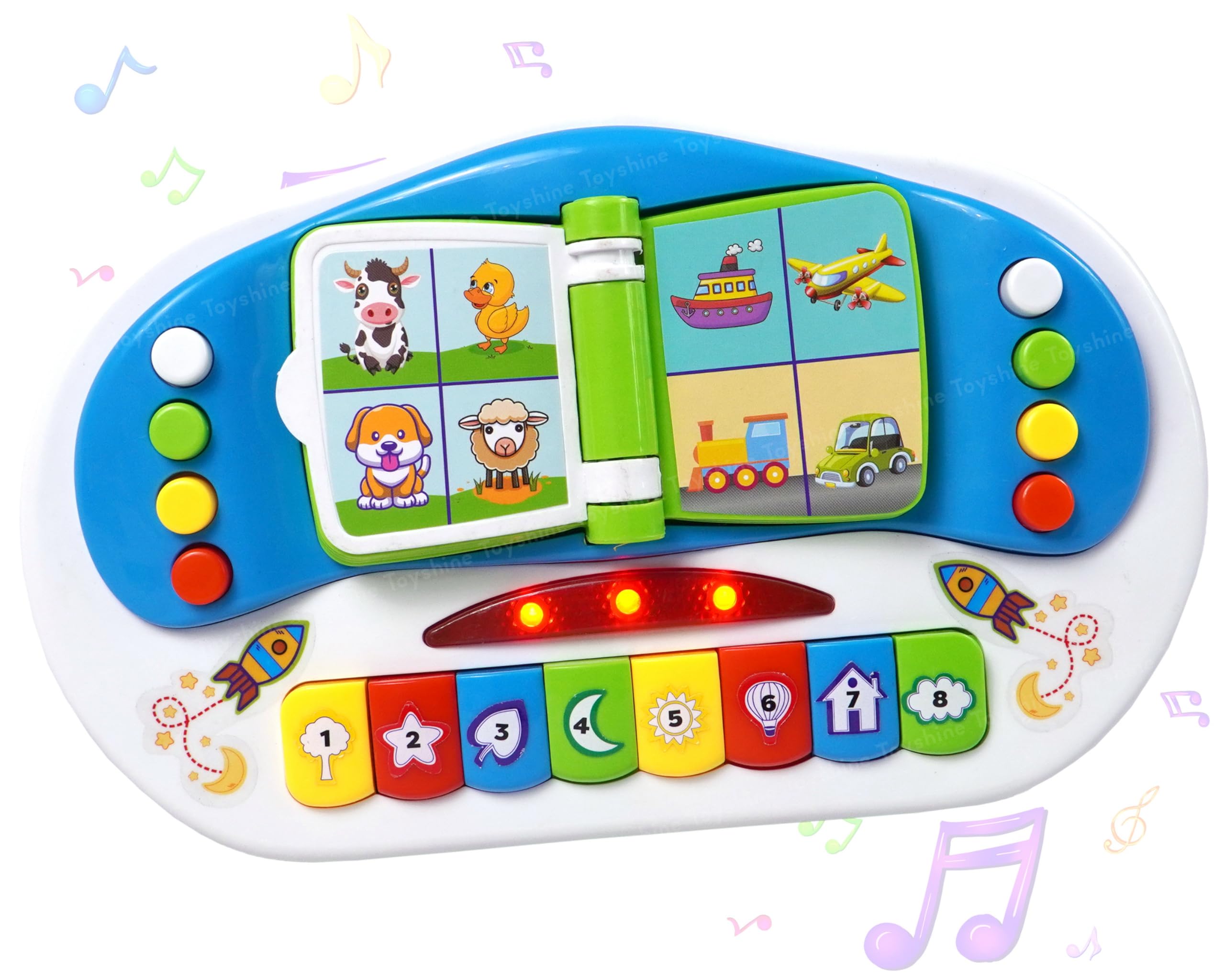 Toyshine Musical Piano Book With Lights Learning Educational Interactive Infant Toddler Kids Toy - Multicolor (B0D1QNWNKW) Amazon Price History, Amazon Price Tracker