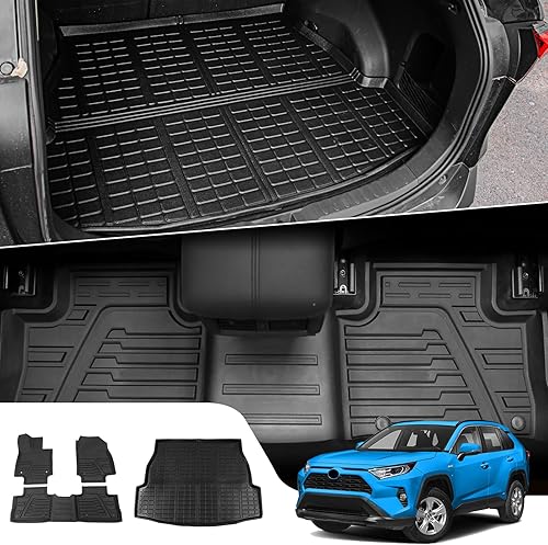 Dattumar Compatible con Toyota Rav4 2019-2023, tapete de carga para maletero de TPE, tapete de carga para todo tipo de clima, accesorios para Toyota