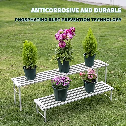 Miniatura 2 de Soportes de metal para plantas, soporte de aluminio inoxidable para macetas, soportes de exhibición de plantas, estantes de decoración para sala de