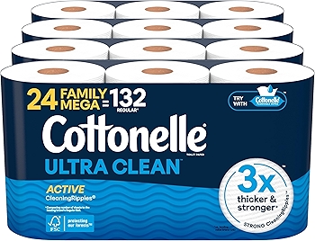 Cottonelle Ultra Clean Toilet Paper Mega Rolls