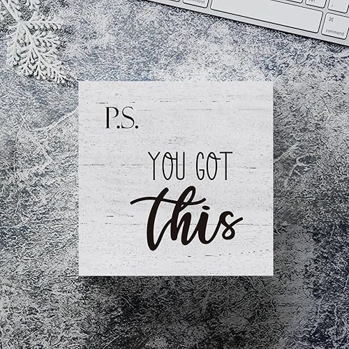Miniatura 4 de P.S. You Got This - Cartel de madera decorativo inspirador para caja de madera, letrero de madera para el hogar, sala de estar, dormitorio, oficina,