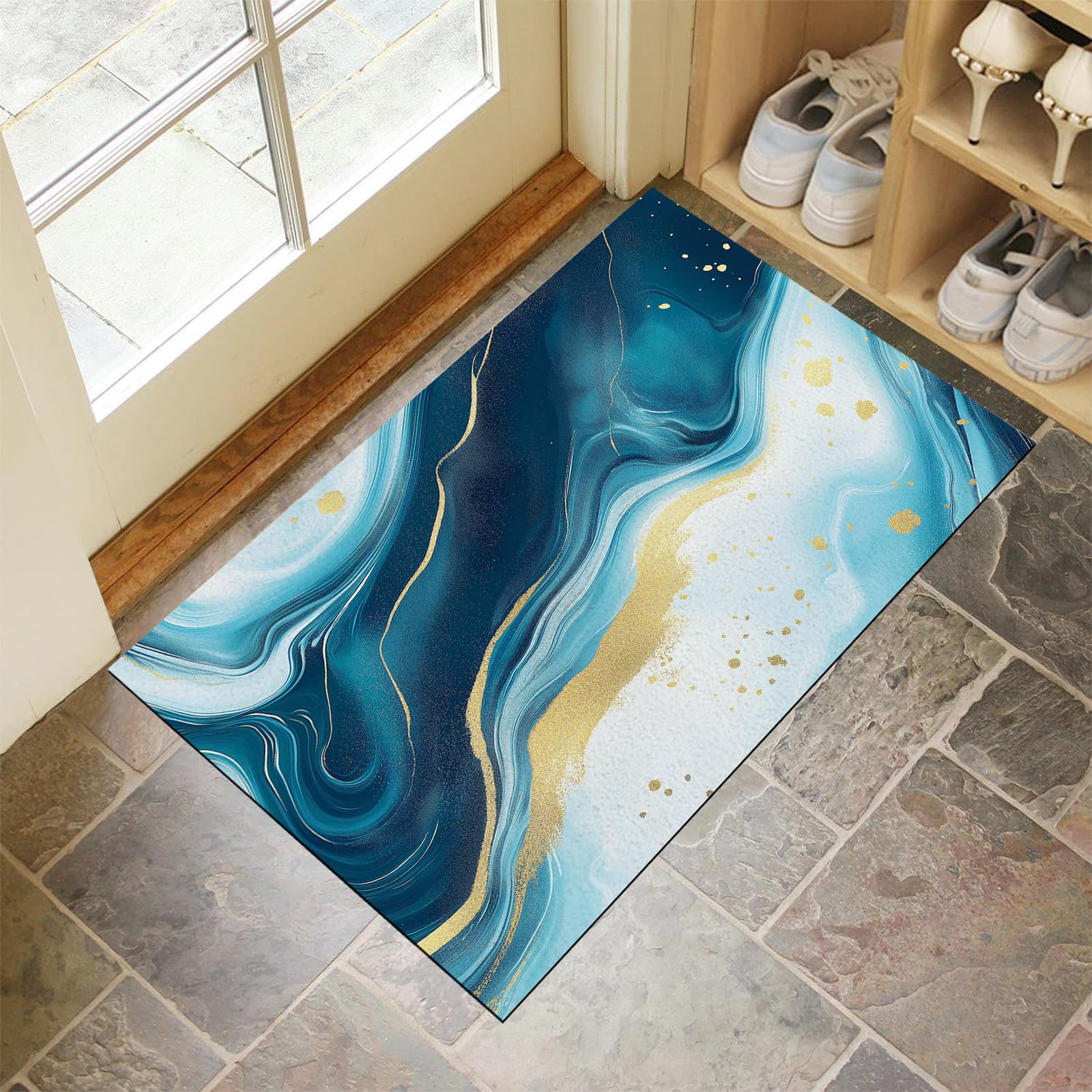 Tapis d'entrée microfibres douces paillasson grand format porte