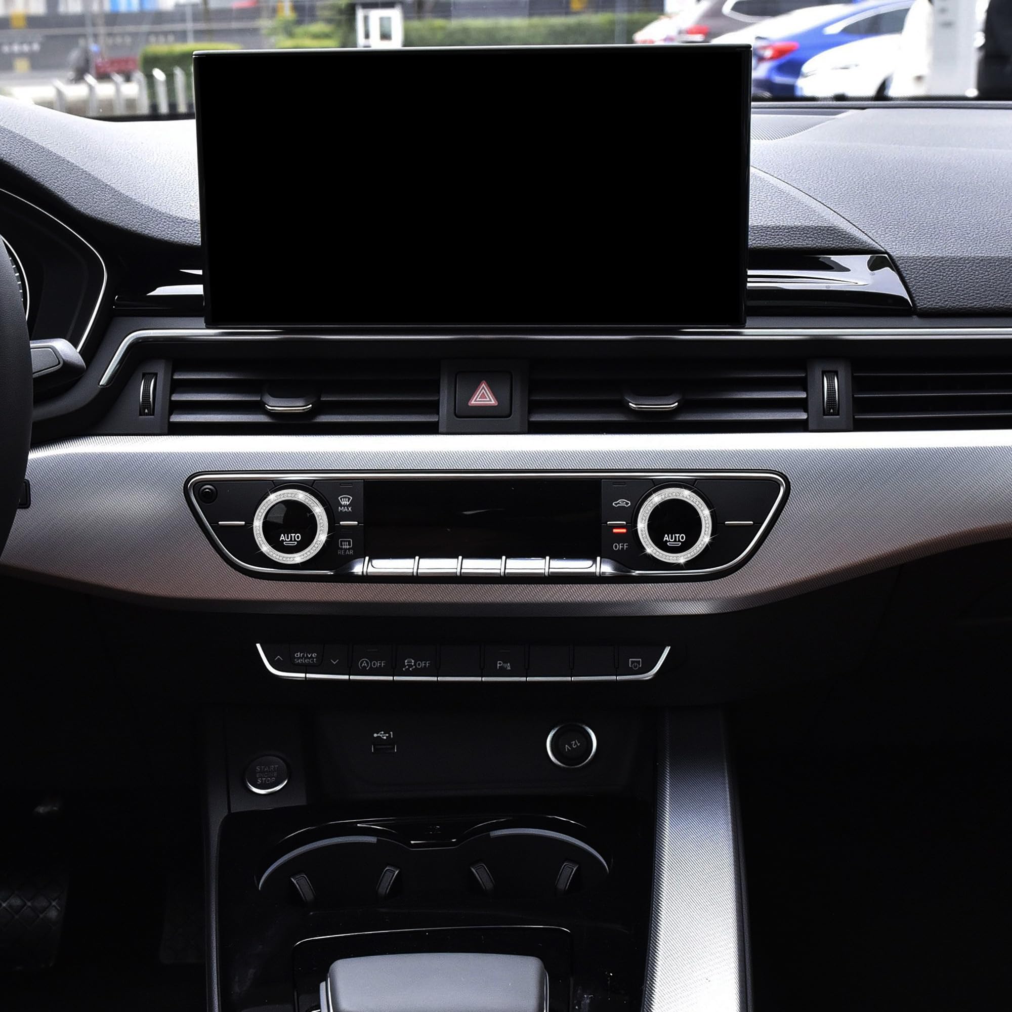 Amazon.co.jp: TOMALL Bling AC エアコンボタンカバー Audi A5 Q5 A4L 