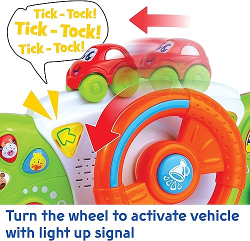 Miniatura 5 de HAP-P-KID My First Baby Stroller Toy - Volante de conducción para niños, asiento de automóvil, juguetes educativos para conductor, tablero de