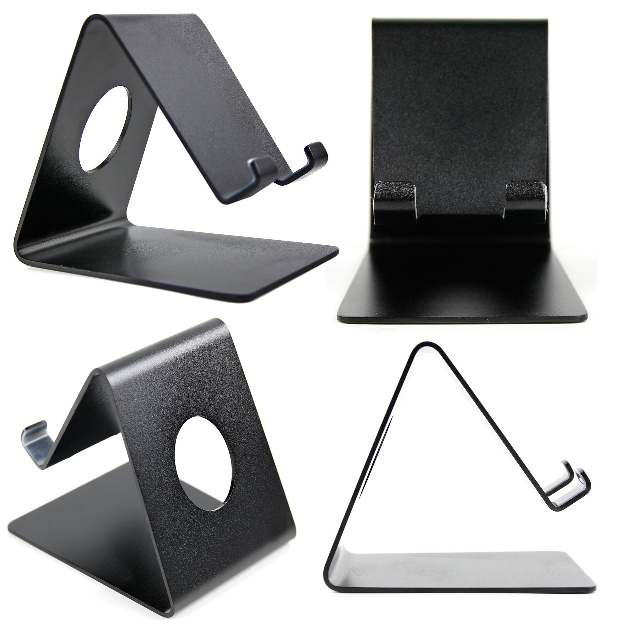 DURAGADGET Ultra-Contemporary Metal Smartphone Stand in Black Aluminium - Suitable for Oppo F1s