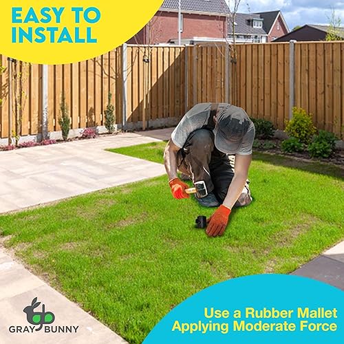 Miniatura 4 de Gray Bunny Estacas de metal para suelo (4 piezas), soportes para antorcha Tiki para suelo, estacas de bandera y paraguas para césped, soporte