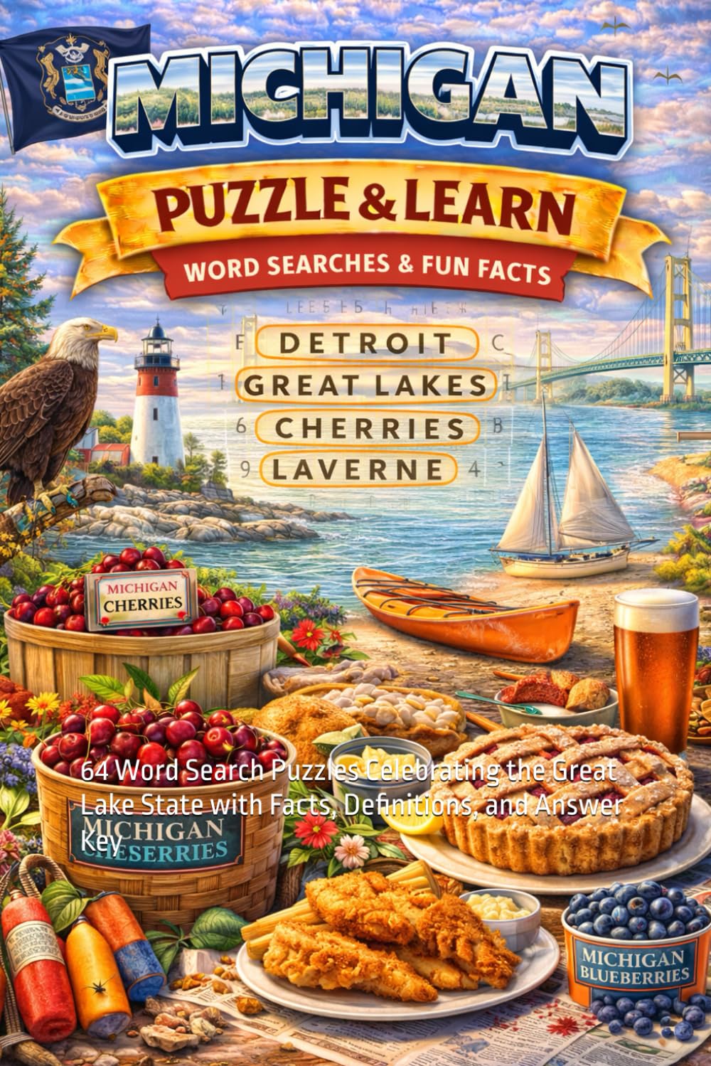 Michigan Word Search Puzzle and Learn: 64 Word Search Puzzles Celebrating the Great Lake State with Facts, Definitions, and Answer Key (Ultimate States Word Search and Learn Collection)