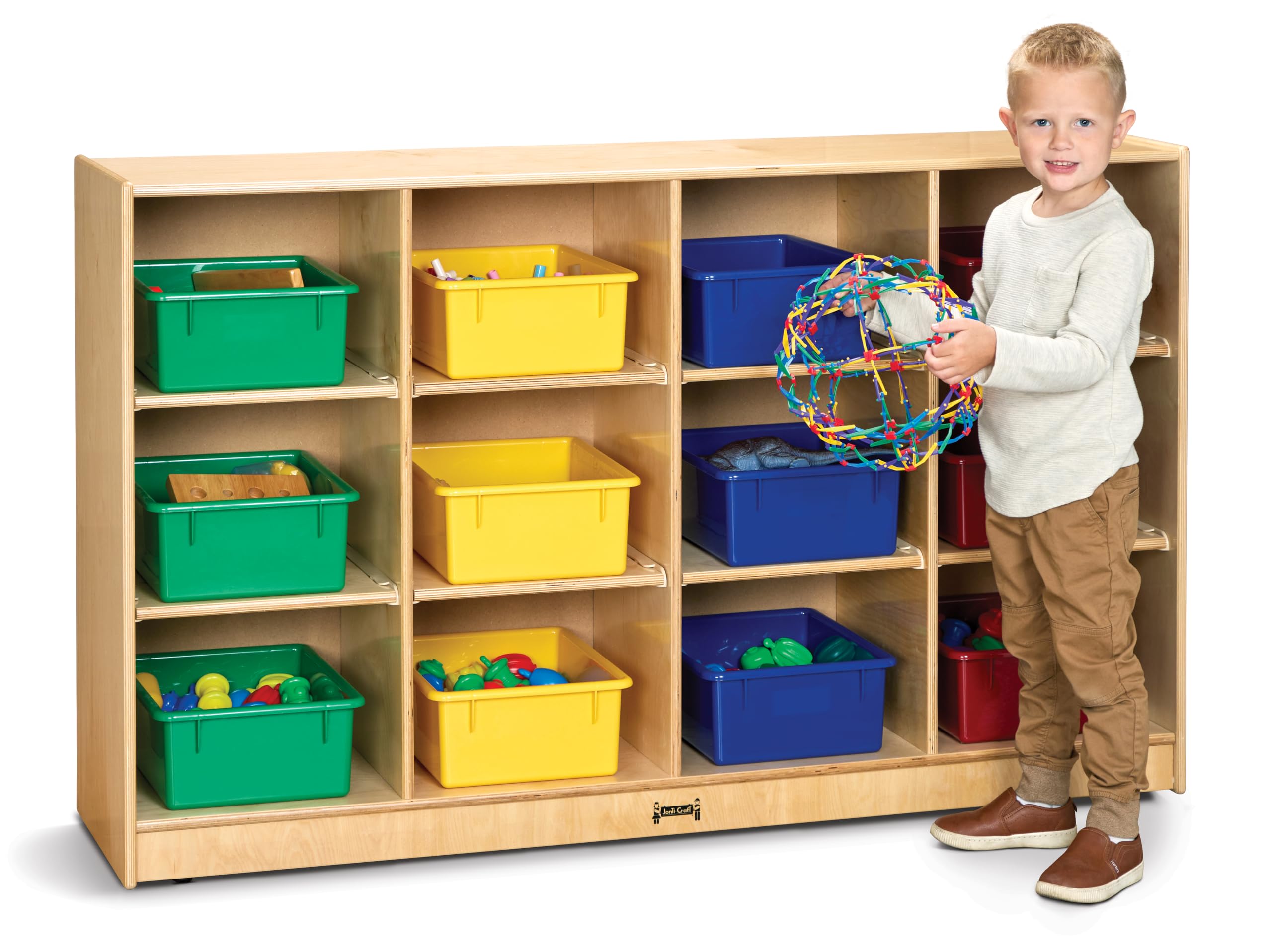 Jonti-Craft 12 Mobile Unit with Colored Tubs, Large