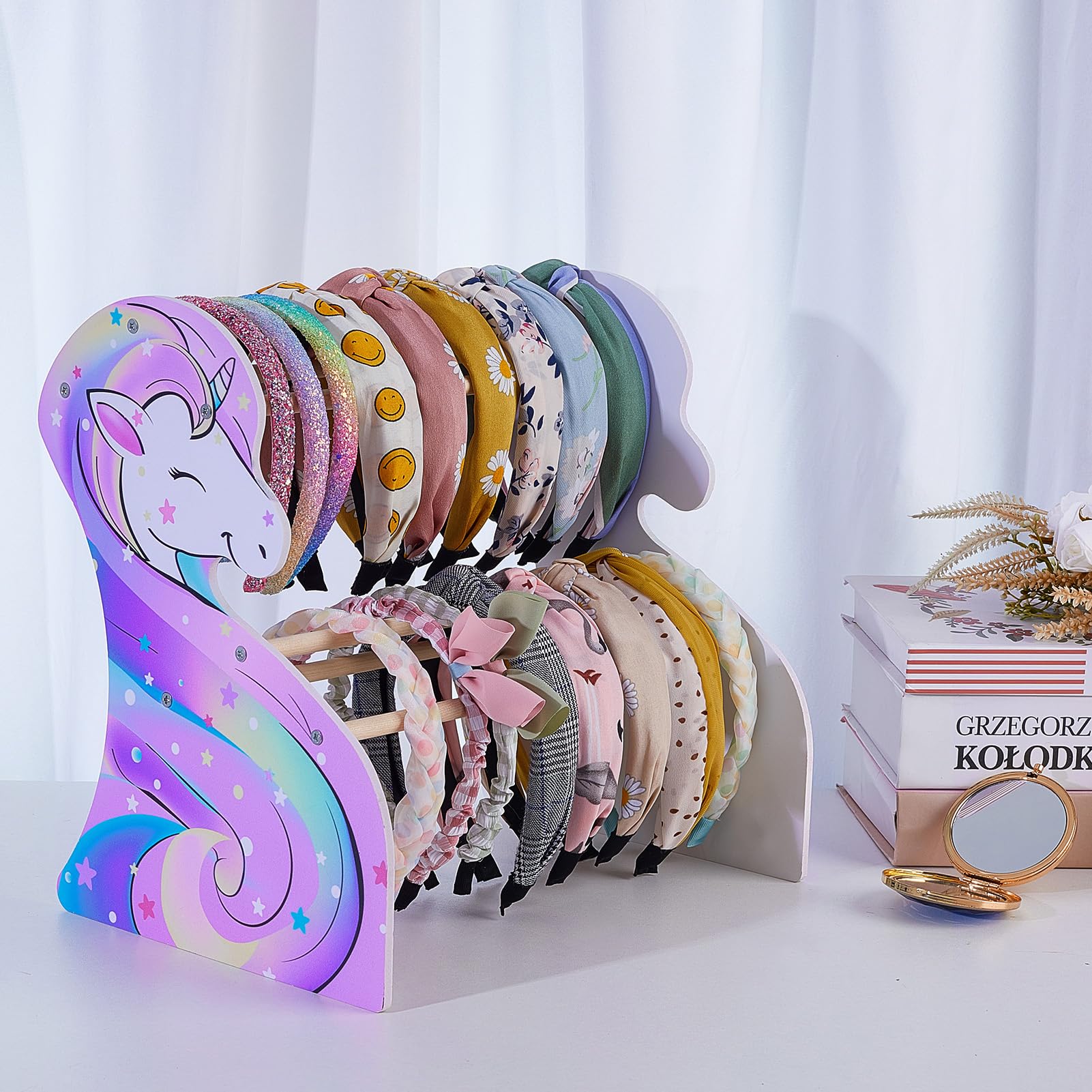 Unicorn Castle Headband Holder Staccabile Headband Girls Double Layer Hairband Gioielli Bracciale Display Rack