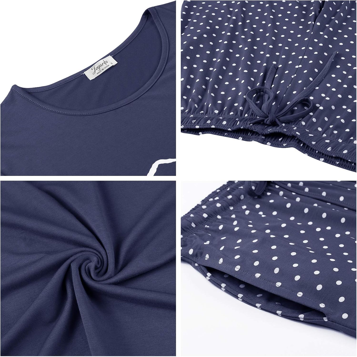 Joyaria Lightweight Bamboo Viscose Pajamas Women Cooling Sweat Wicking Long Sleeve PJs Set Sleepwear S-XXL - Image 5