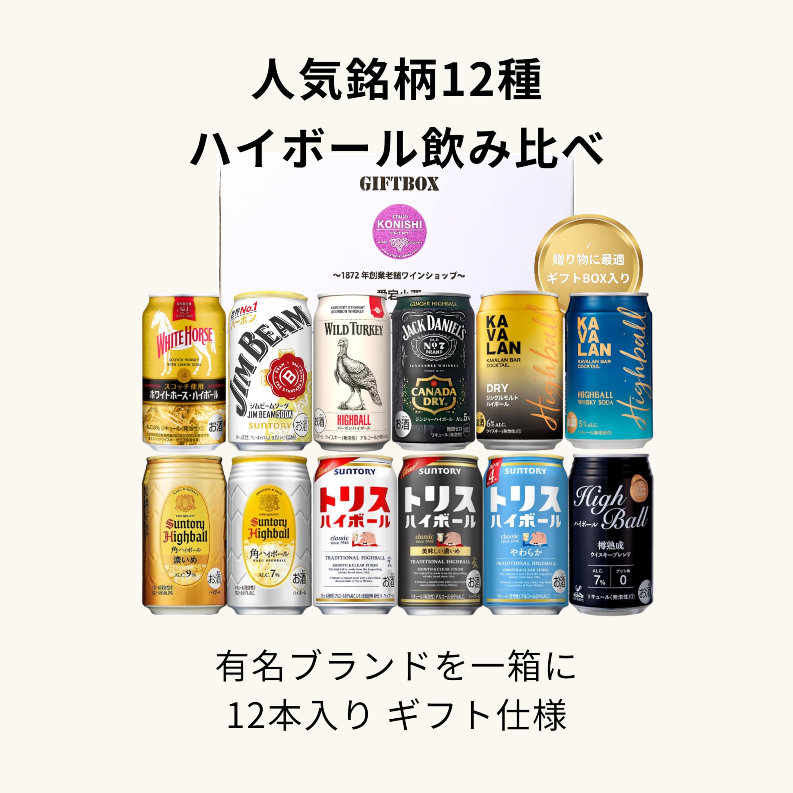 Amazon.co.jp: 【ハイボール 飲み比べ ギフト】人気銘柄 缶ハイボール