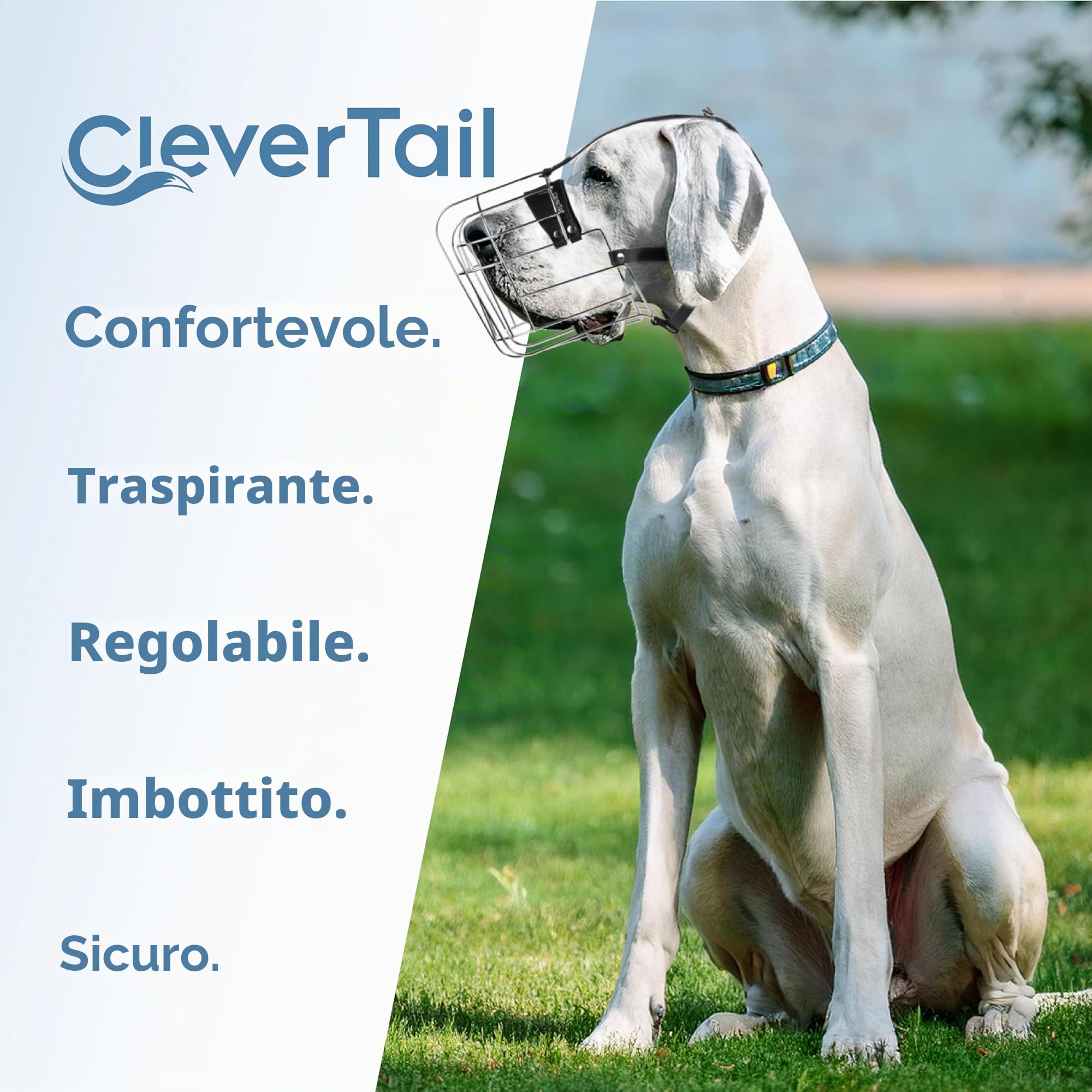 Museruola per cani XL in metallo per alano