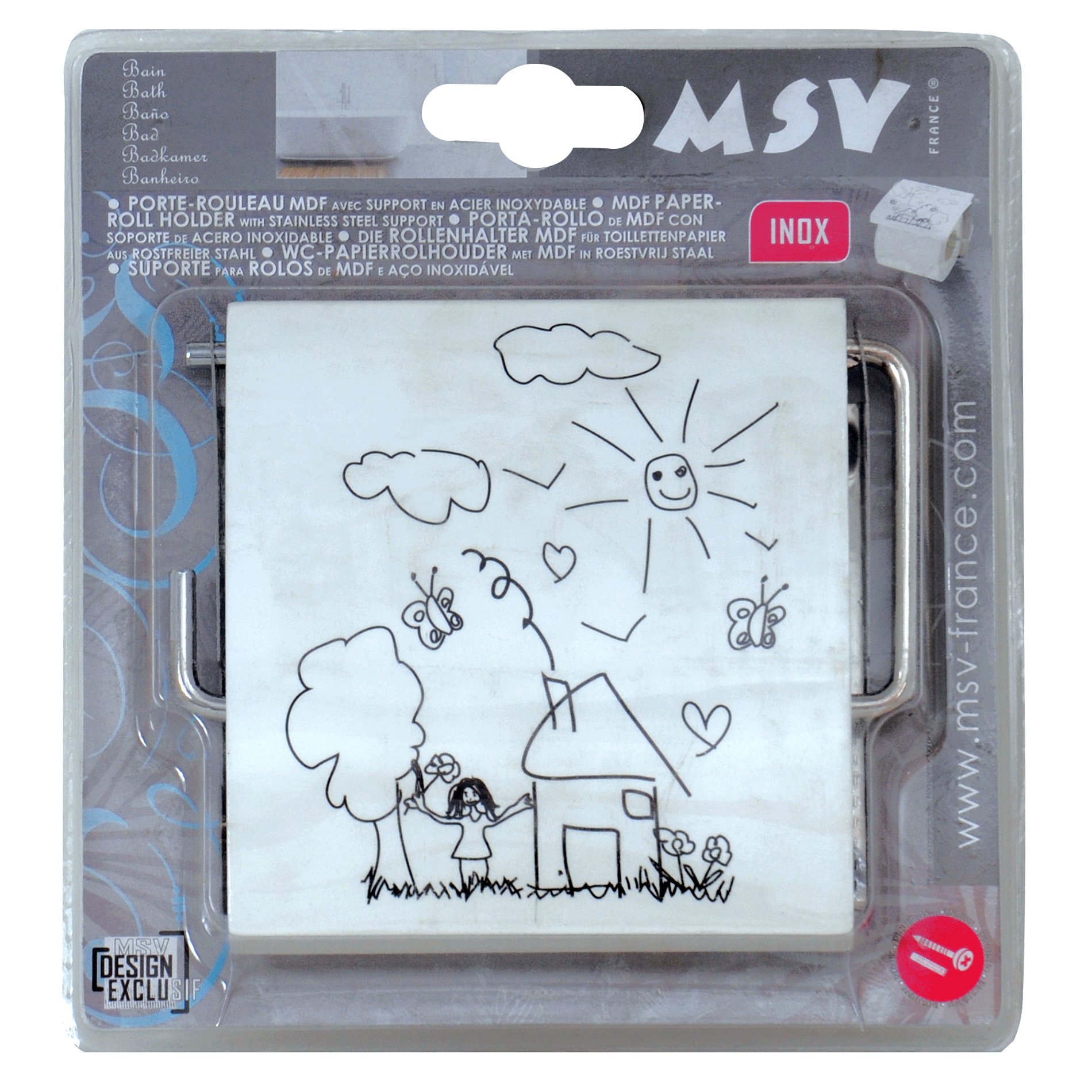 MSV Nursery Toilet Paper Holder Polystyrene Multi-Coloured 30 x 20 x 15 cm, Kindergarten - Image 2