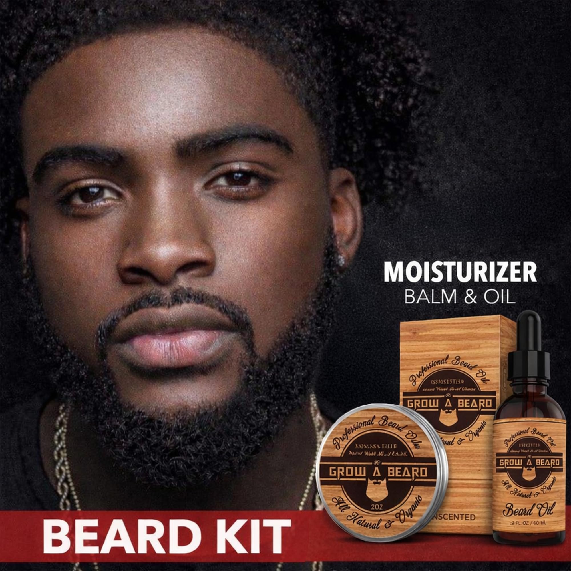 Beard Straightener Grooming Kit for Men, Beard Growth Oil, Sandalwood Balm, Beard Wash, Beard Brush & Comb, Beard Conditioner, Beard Razor and Scissors, & Beard E-Book, Great Gift Idea for Men's