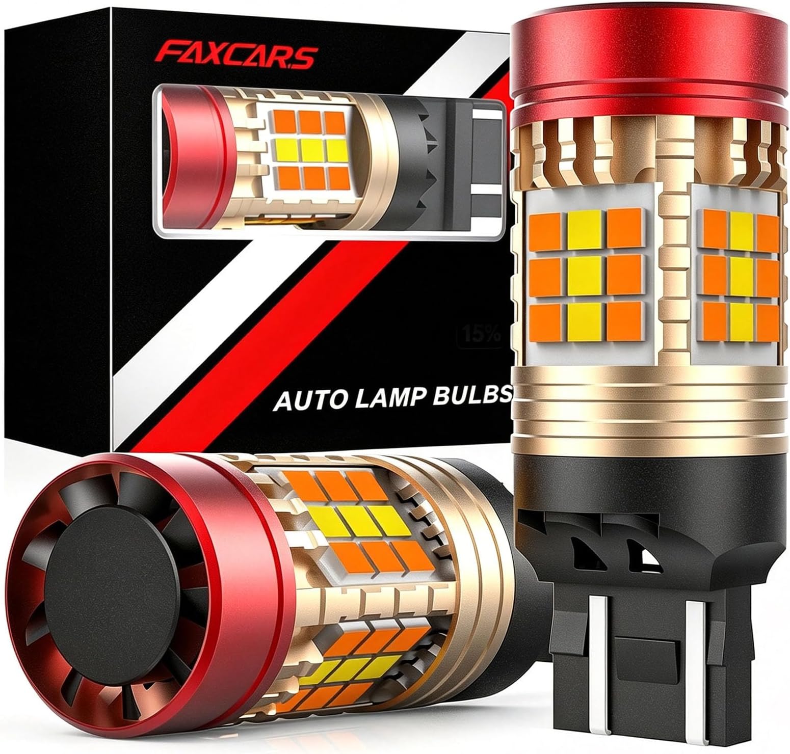 Switchback LED Bulbs 7444NA 7443NA for Nissan Altima Frontier Rogue Pathfinder Sentra Murano Maxima Front Turn Signal Parking Lights, Resistor CANBUS No Flash, 2-Pack