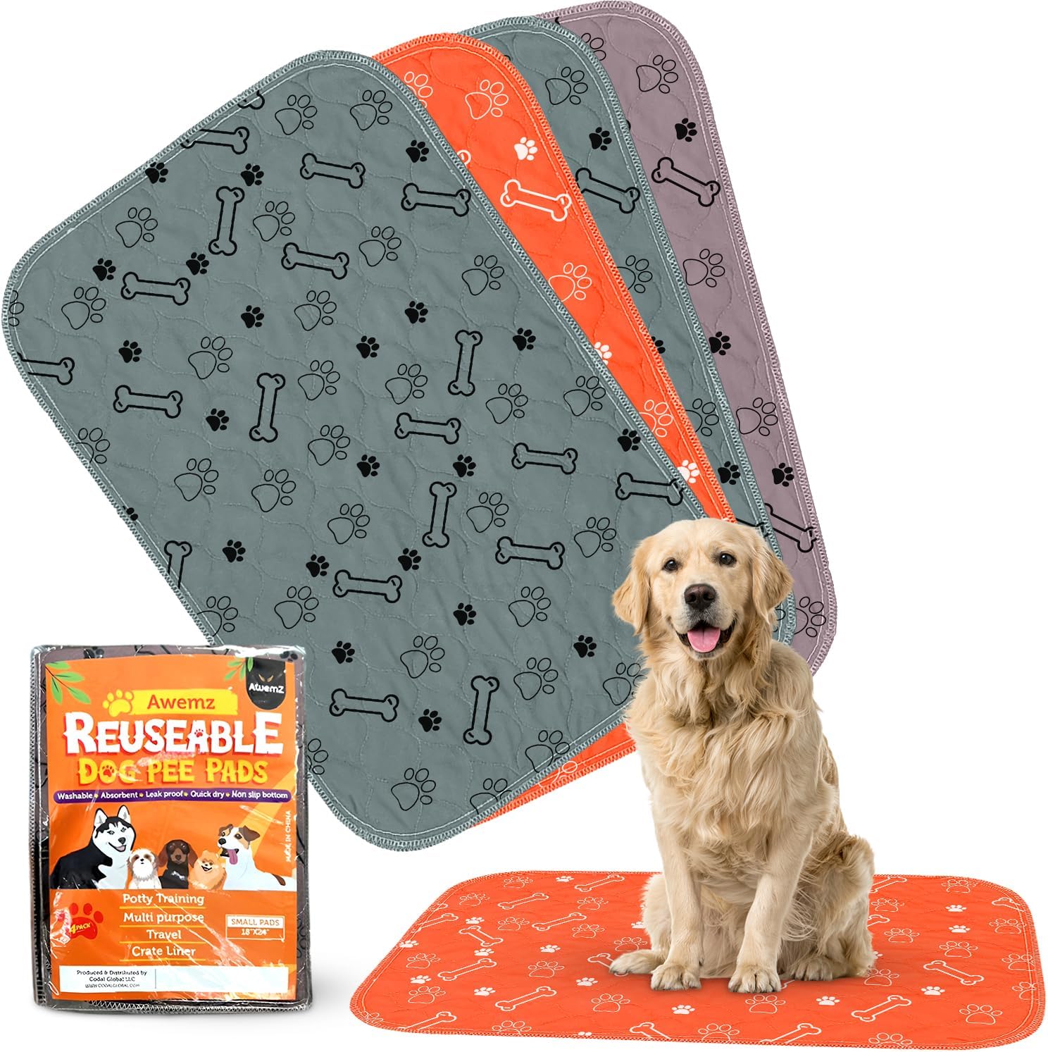 AwemZ Dog Pee Mat Washable Dog Pee Pads Waterproof
