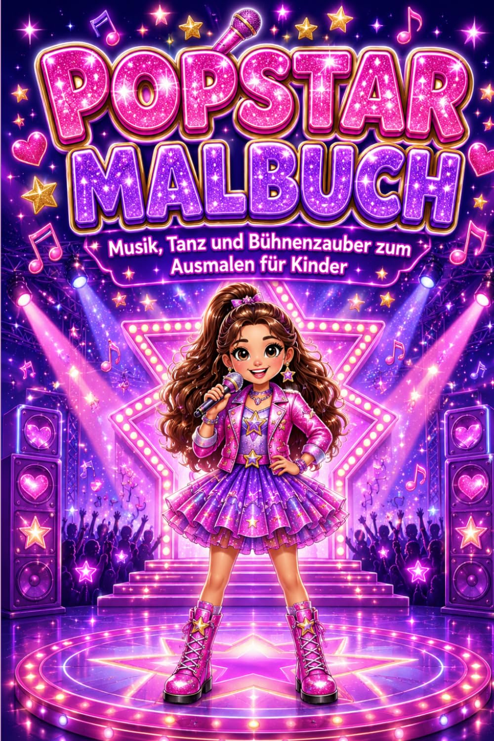 Popstar Malbuch: Musik, Tanz und Bühnenzauber zum Ausmalen für Kinder