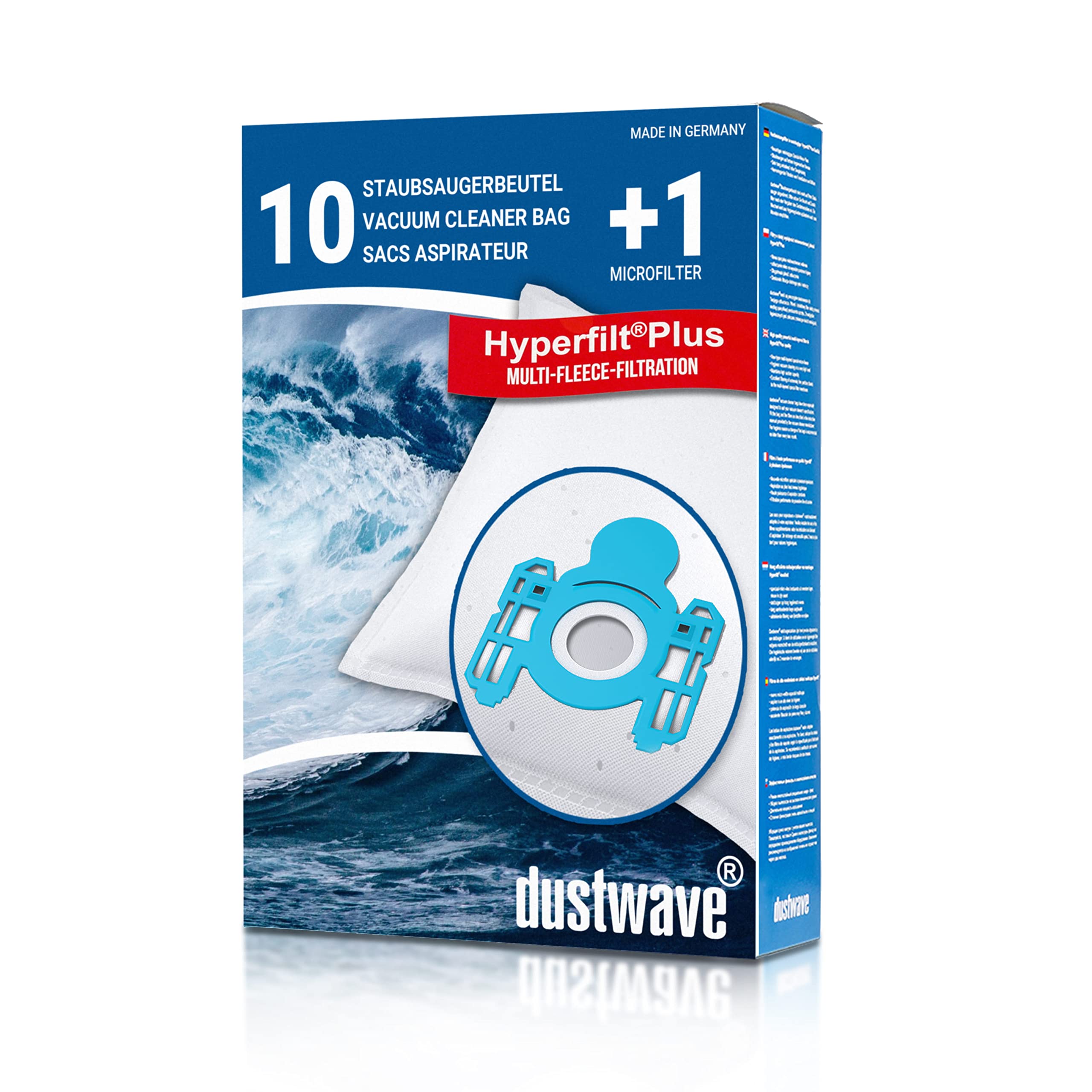 Confezione Risparmio – 10 Sacchetti per aspirapolvere adatto per AEG – Vampyr 5050 Aspirapolvere/Wave marchi Sacchetti – Made in Germany + con micro filtro