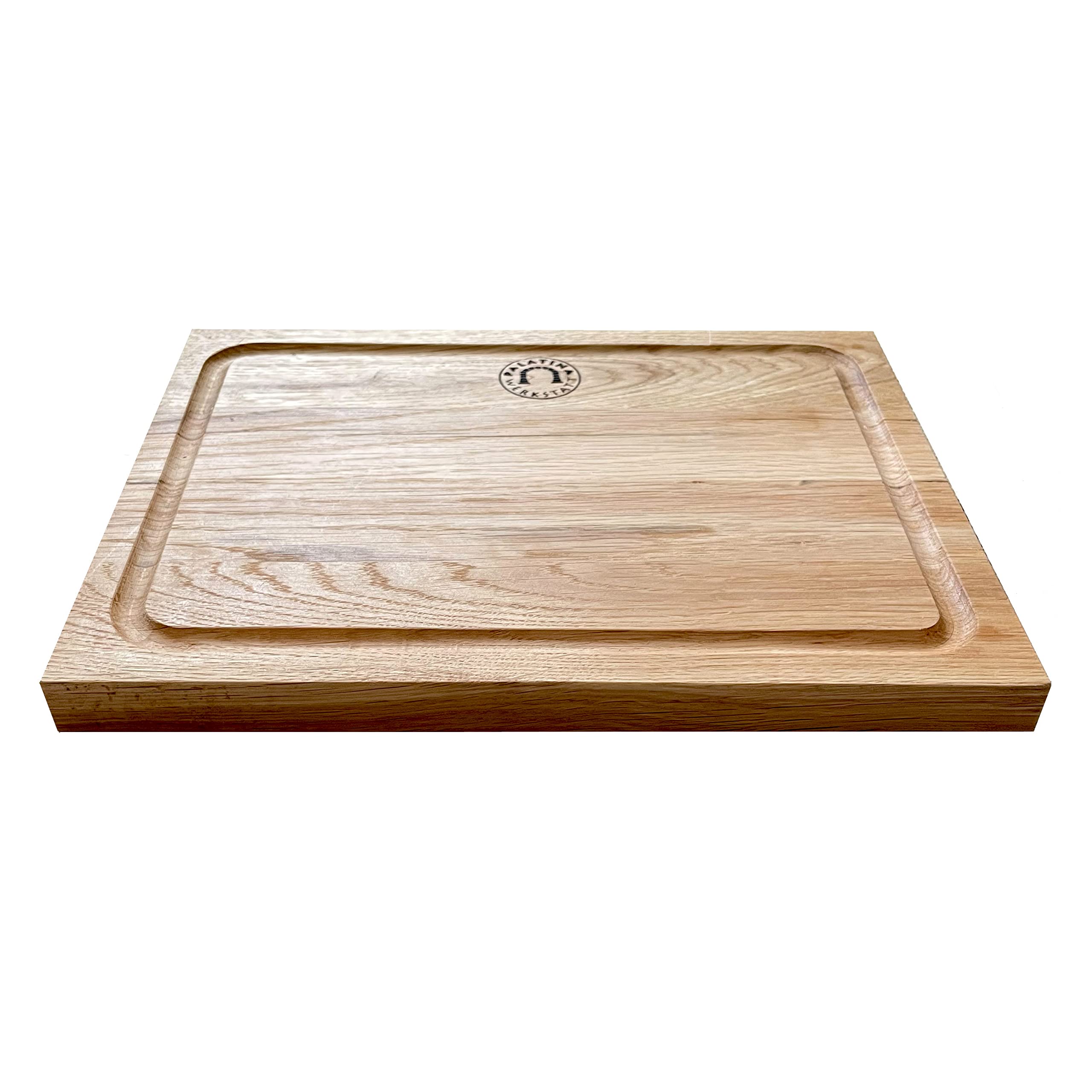 KAI Seki Magoroku Red Wood uchwyt, nóż szefa kuchni z ostrzem ze stali nierdzewnej 20 cm + deska dębowa 30 x 22 cm z rowkiem na sok